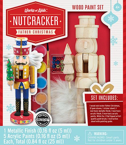 Nutcracker Father Christmas Holiday Wood Paint Kit by Masterpieces