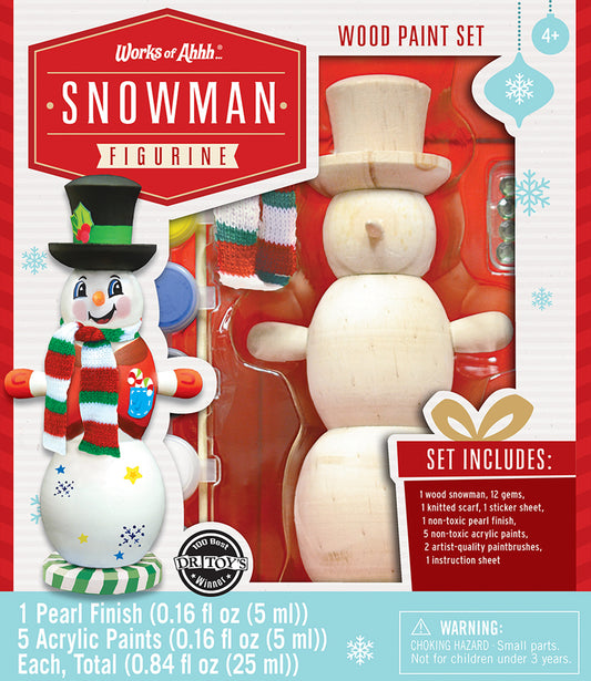 Snowman Figurine Holiday Wood Paint Kit by Masterpieces