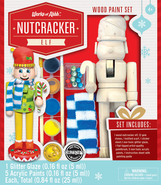 Nutcracker Elf Holiday Wood Paint Kit by Masterpieces