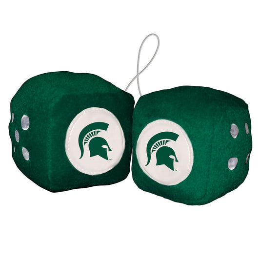 Michigan State Spartans Plush Fuzzy Dice by Fremont Die