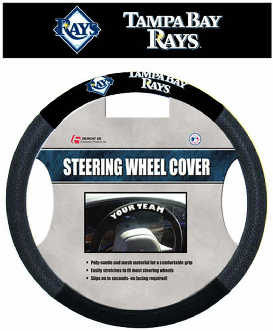 Tampa Bay Rays Mesh Steering Wheel Cover by Fremont Die