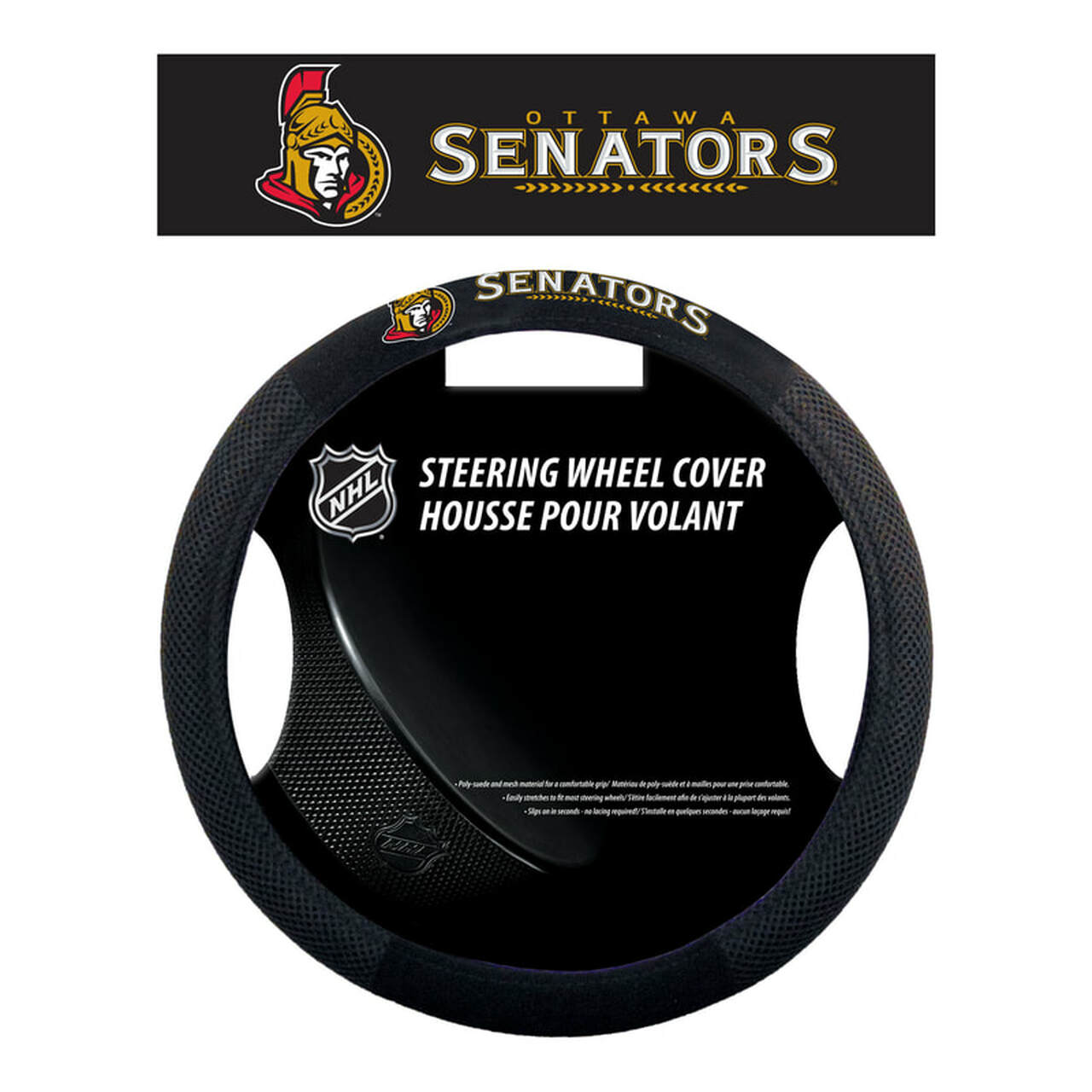 Ottawa Senators Mesh Steering Wheel Cover by Fremont Die