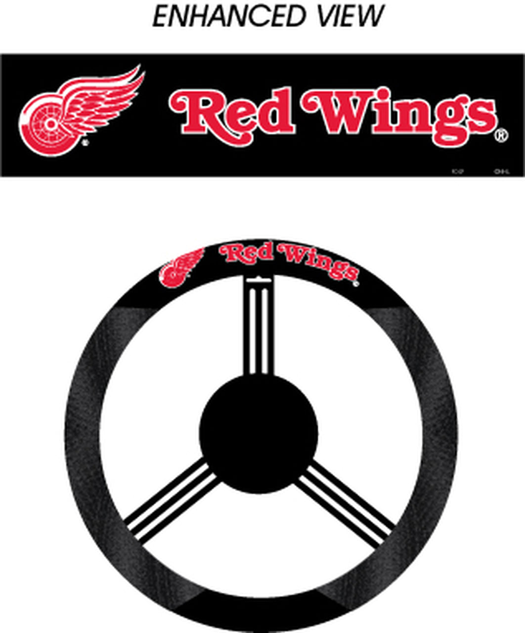 Detroit Red Wings Mesh Steering Wheel Cover by Fremont Die