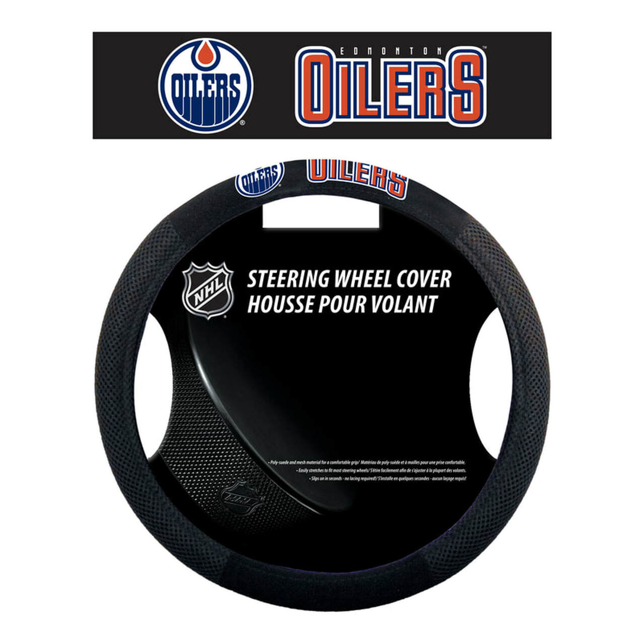 Edmonton Oilers Mesh Steering Wheel Cover by Fremont Die