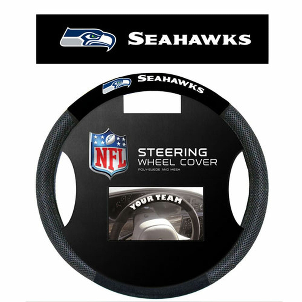 Seattle Seahawks Mesh Steering Wheel Cover by Fremont Die