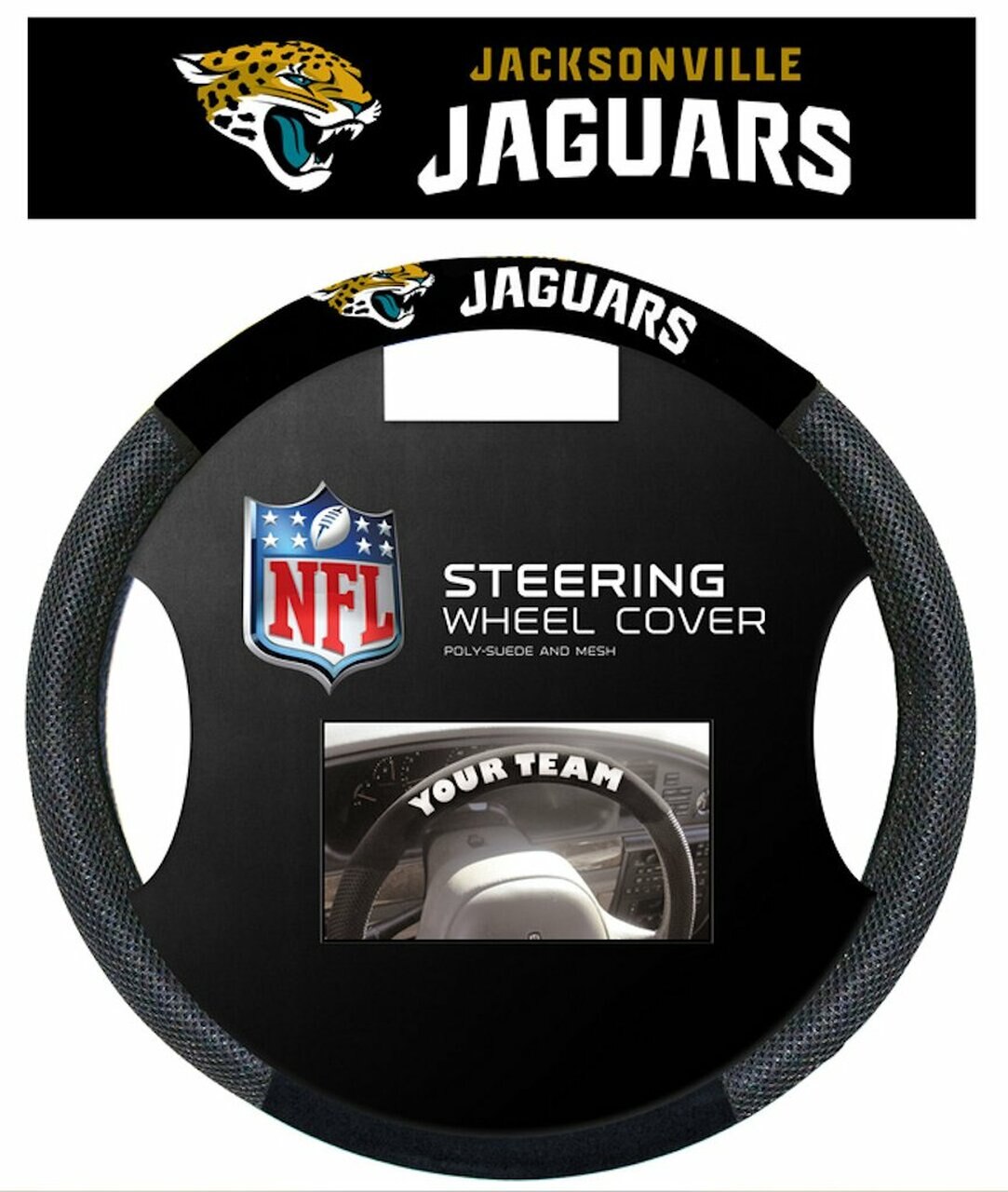 Jacksonville Jaguars Mesh Steering Wheel Cover by Fremont Die