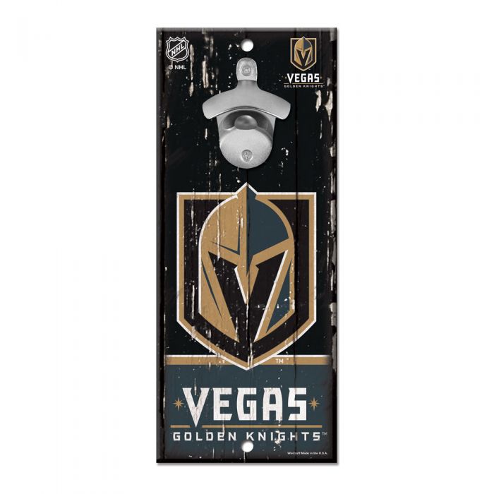 Vegas Golden Knights 5" x 11" Bottle Opener Wood Sign by Wincraft