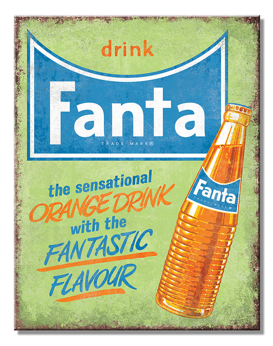 Fanta Soda 12.5" x 16" Metal Tin Sign -#2640