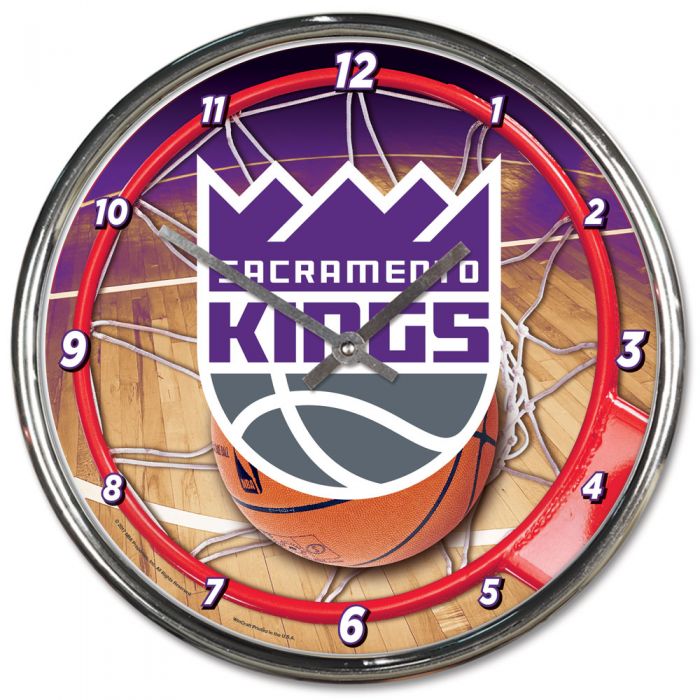 Sacramento Kings 12" Round Chrome Wall Clock by Wincraft