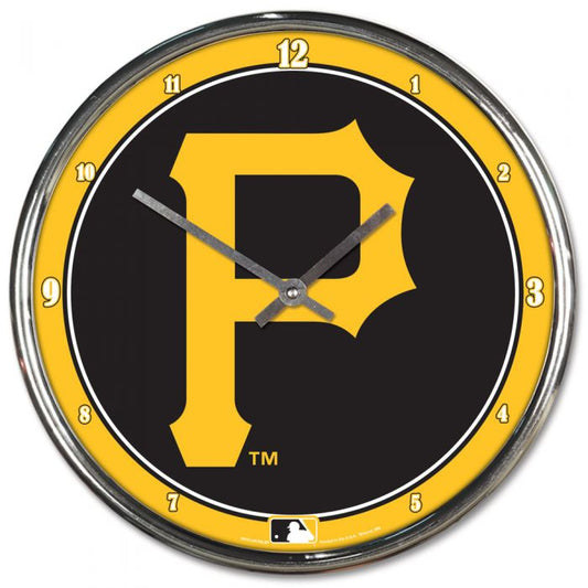 Pittsburgh Pirates 12" Round Chrome Wall Clock by Wincraft