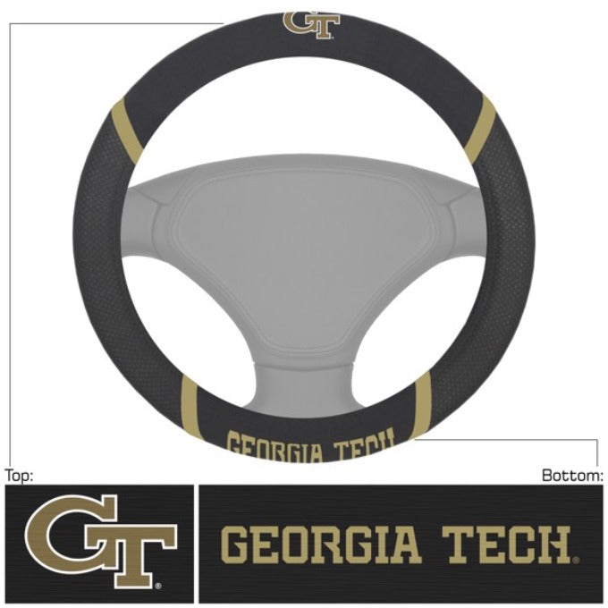 Georgia Tech Yellow Jackets Embroidered Steering Wheel Cover by Fanmats
