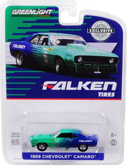 1969 Chevrolet Camaro #88 "Falken Tires" "Hobby Exclusive" 1/64 Diecast Model Car by Greenlight