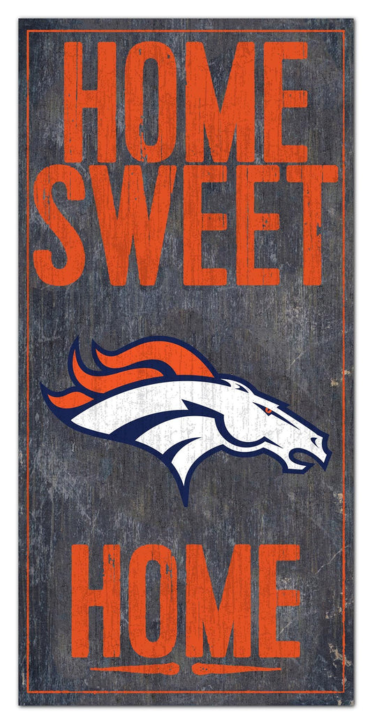 Denver Broncos Home Sweet Home 6" x 12" Sign by Fan Creations