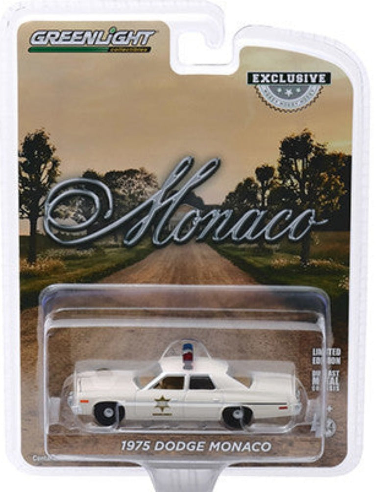 1975 Dodge Monaco Cream "Hazzard County Sheriff" "Hobby Exclusive" 1/64 Diecast Model Car by Greenlight