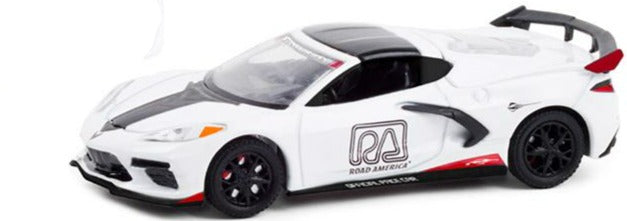 2020 Chevrolet Corvette C8 Stingray White and Black "Road America Official Pace Car" "Hobby Exclusive" 1/64 Diecast Model Car by Greenlight