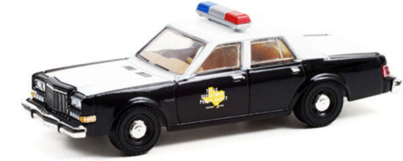1981 Dodge Diplomat White and Black Highway Patrol "Texas Department of Public Safety" 1/64 Diecast Model Car by Greenlight