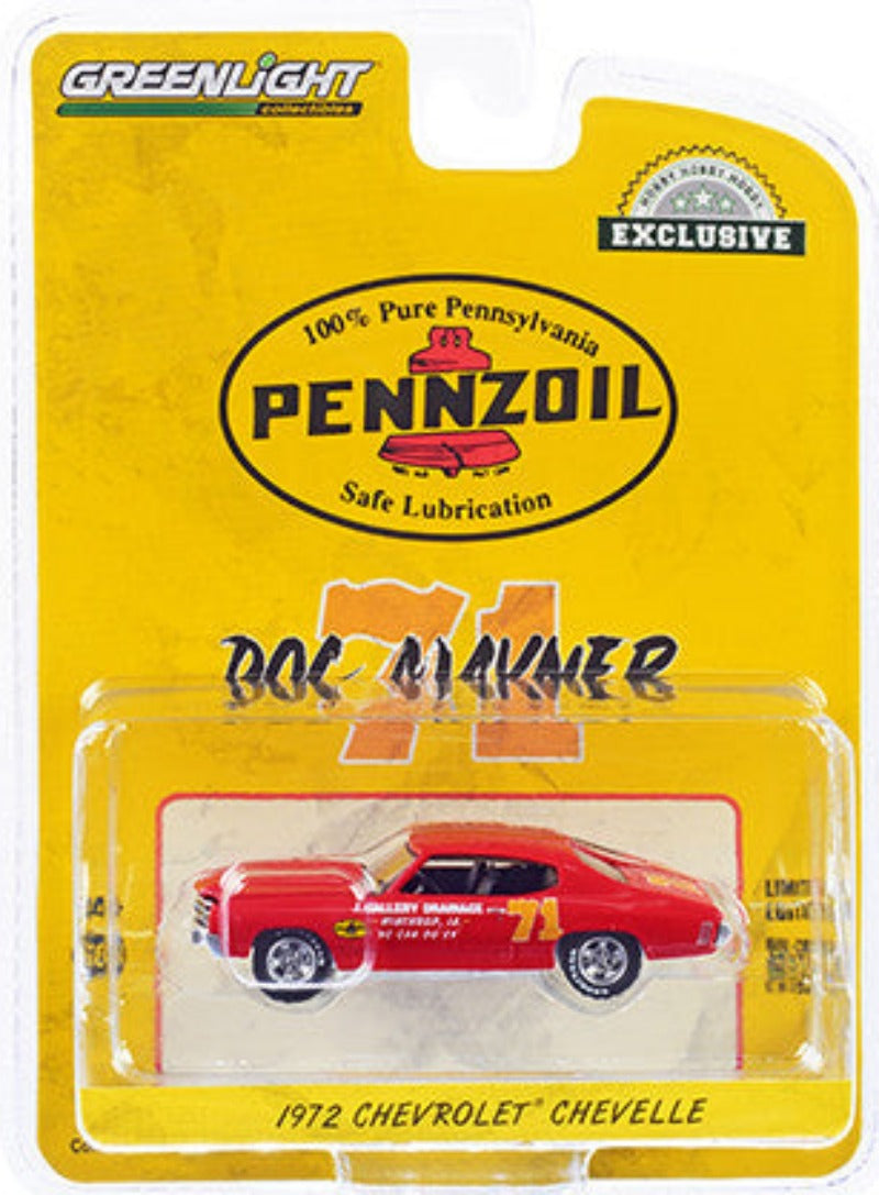 1972 Chevrolet Chevelle #71 Doc Mayner "Pennzoil" J. Gallery Drainage Winthrop (IA) "Hobby Exclusive" 1/64 Diecast Model Car by Greenlight
