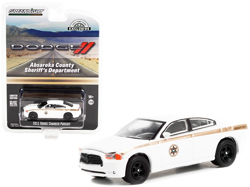 2011 Dodge Charger Pursuit White "Absaroka County Sheriff's Department" "Hobby Exclusive" 1/64 Diecast Model Car