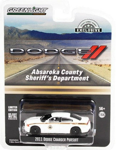 2011 Dodge Charger Pursuit White "Absaroka County Sheriff's Department" "Hobby Exclusive" 1/64 Diecast Model Car