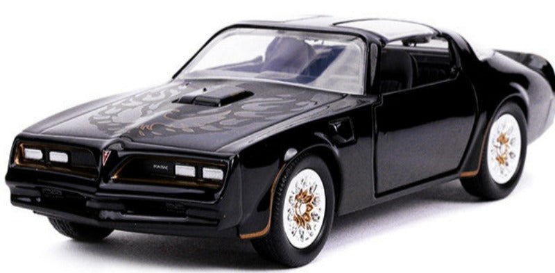 Tego's Pontiac Firebird Black with Gold Stripes and Hood Bird "Fast & Furious" Series 1/32 Diecast Model Car by Jada