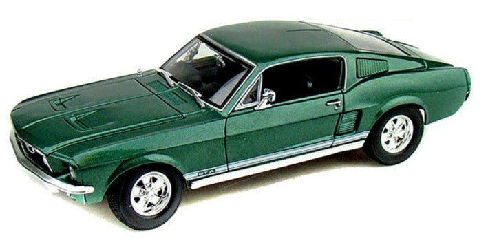 1967 Ford Mustang Fastback GTA Green 1/18 Diecast Model Car by Maisto