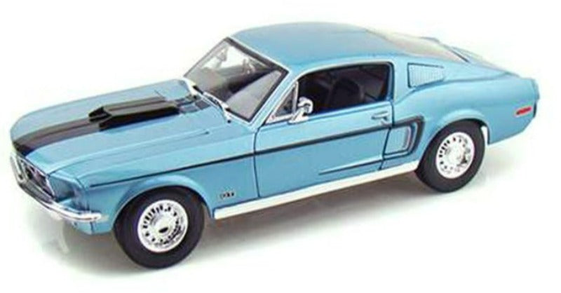 1968 Ford Mustang CJ Cobra Jet Blue 1/18 Diecast Model Car by Maisto