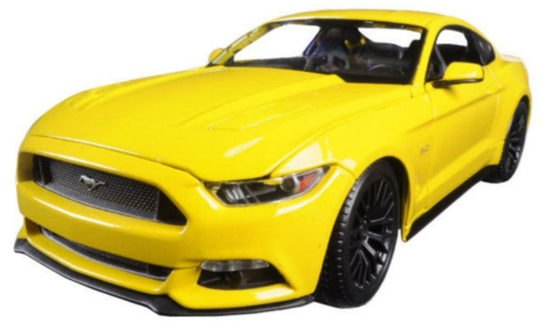 2015 Ford Mustang GT 5.0 Yellow 1/18 Diecast Model Car by Maisto