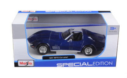 1970 Chevrolet Corvette Blue 1/24 Diecast Model Car by Maisto