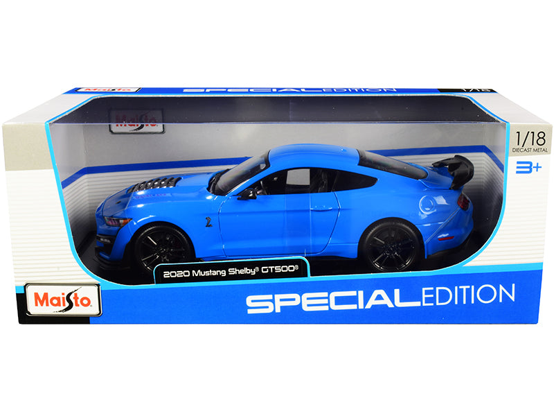 2020 Ford Mustang Shelby GT500 Light Blue "Special Edition" 1/18 Diecast Model Car by Maisto