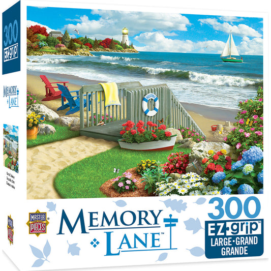 Memory Lane Coastal Getaway - Large 300 Piece EZGrip Jigsaw Puzzle by Masterpieces