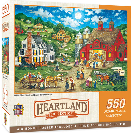 Heartland Collection Friday Night Hoe Down - 550 Piece Jigsaw Puzzle by Bonnie White