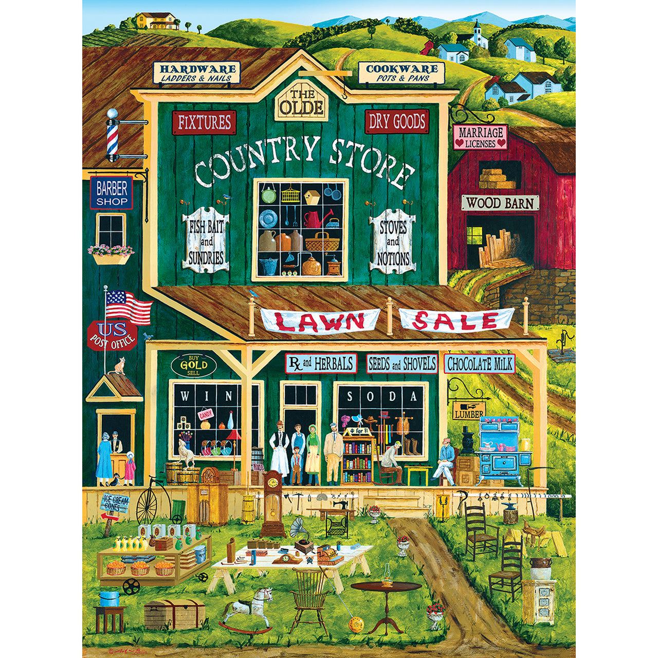 Town & Country The Old Country Store - Large 300 Piece EZGrip Jigsaw Puzzle by Masterpieces