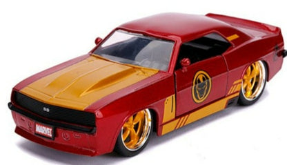 1969 Chevrolet Camaro SS Red & Gold "Iron Man" "Avengers" "Marvel" Series 1/32 Diecast Car