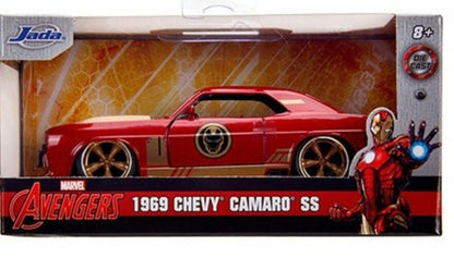 1969 Chevrolet Camaro SS Red & Gold "Iron Man" "Avengers" "Marvel" Series 1/32 Diecast Car