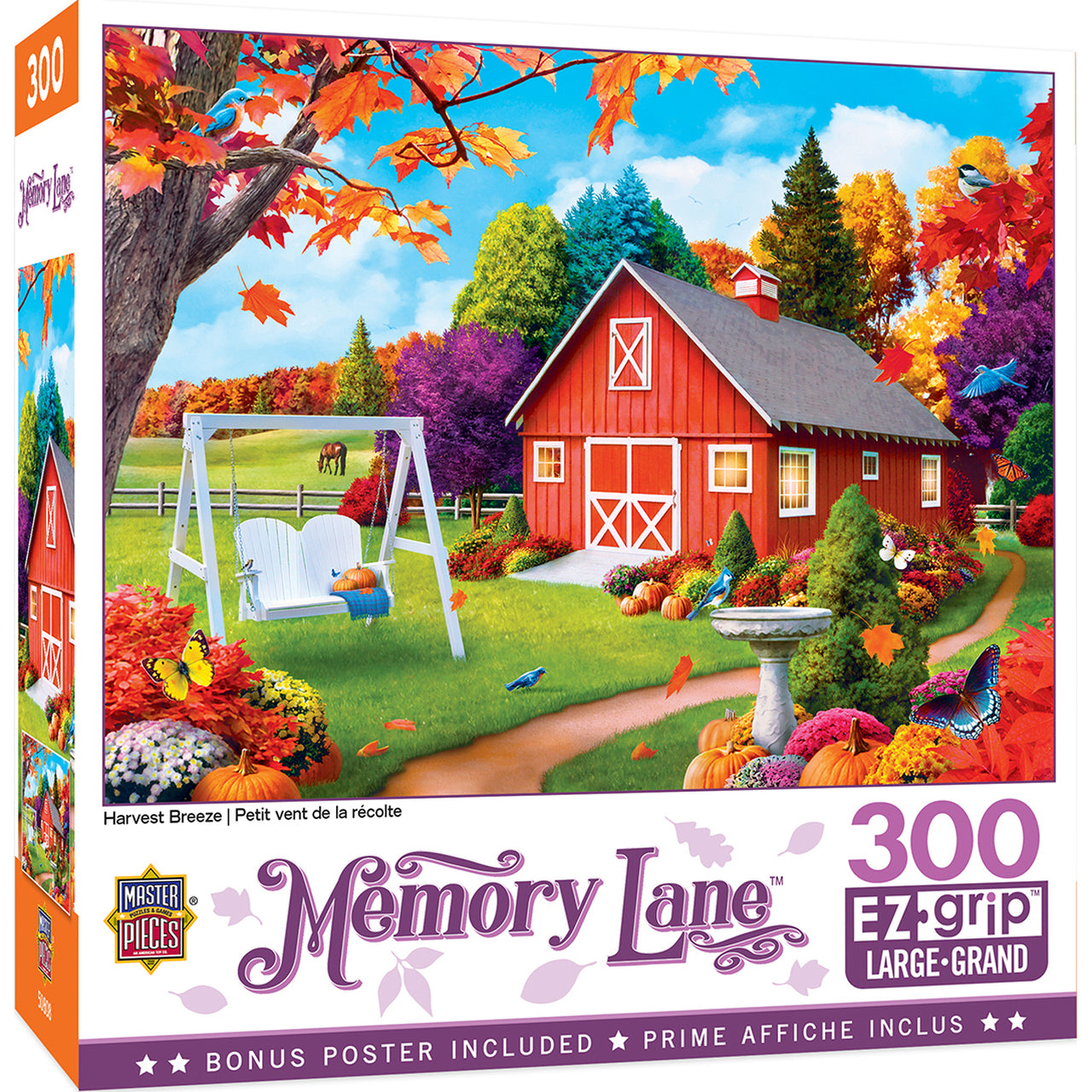Memory Lane Harvest Breeze - Large 300 Piece EZGrip Jigsaw Puzzle by Masterpieces