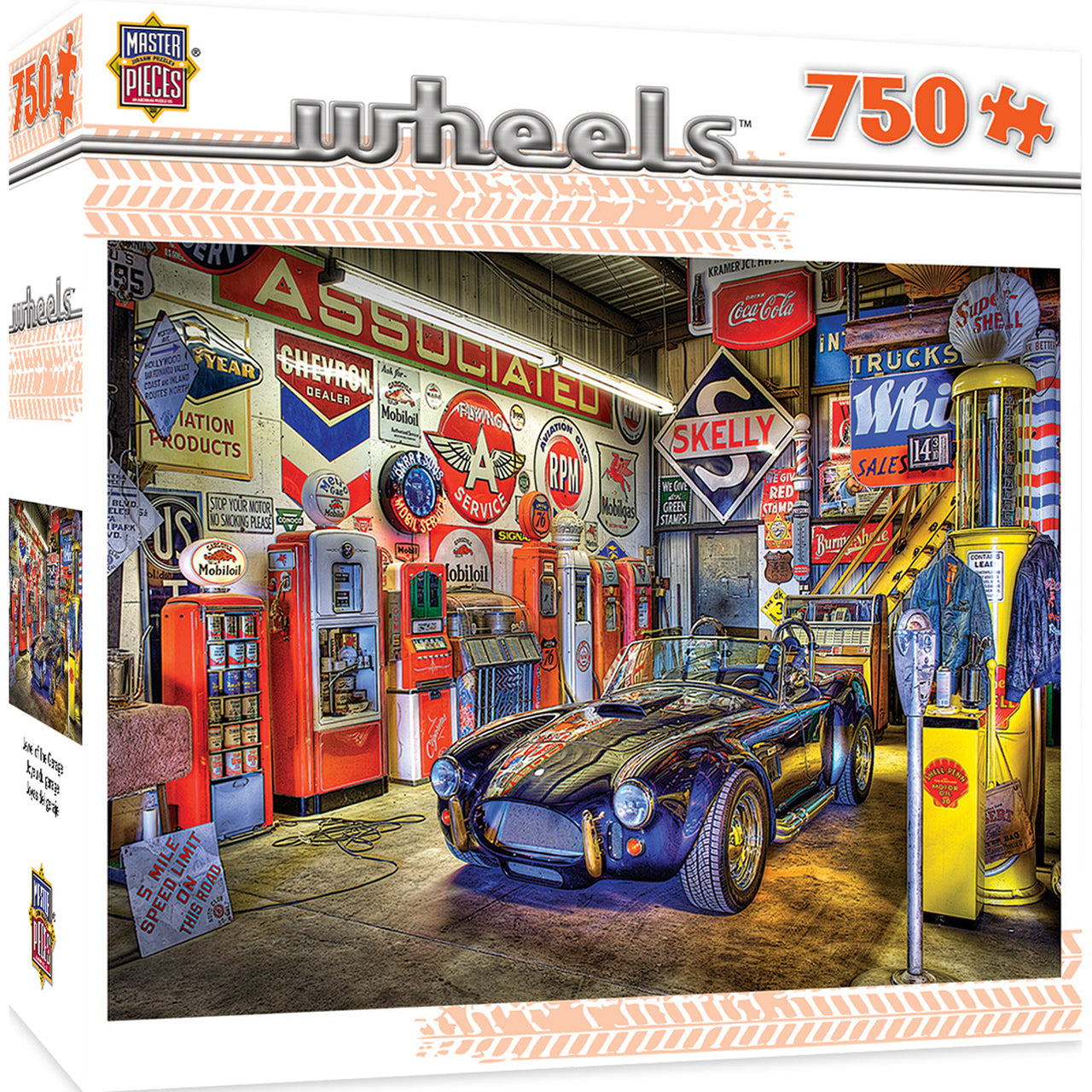 Wheels - Jewel of the Garage 750 Piece Jigsaw Puzzle by Linda Berman