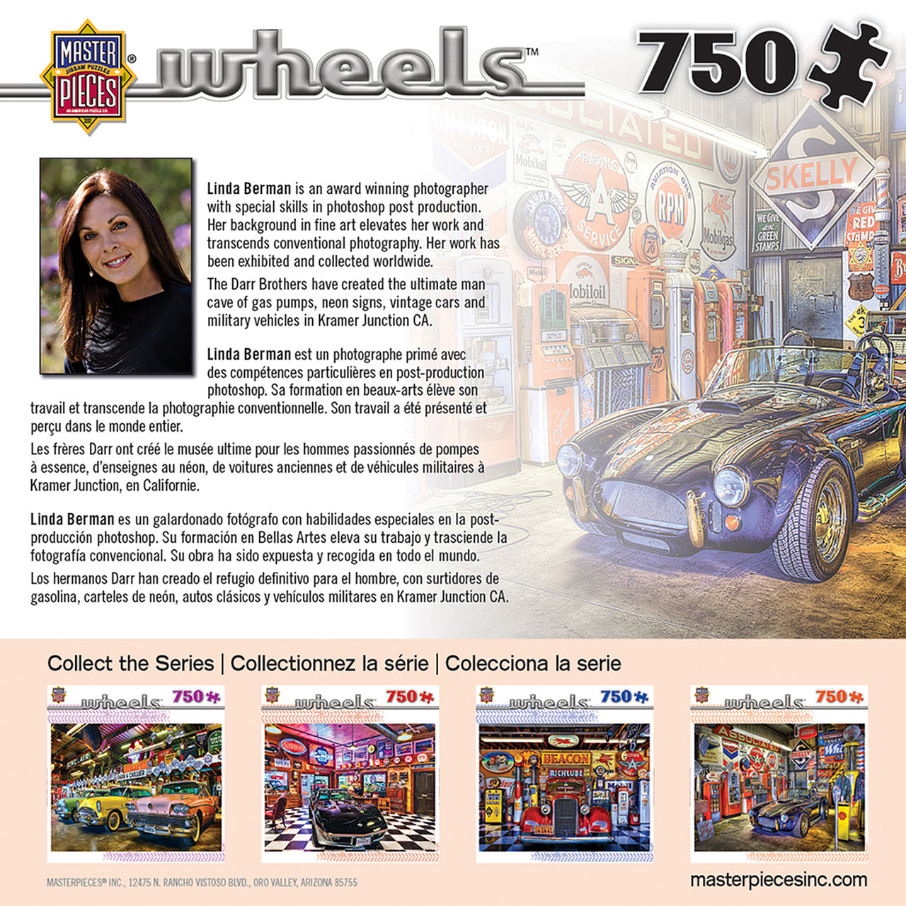 Wheels - Jewel of the Garage 750 Piece Jigsaw Puzzle by Linda Berman