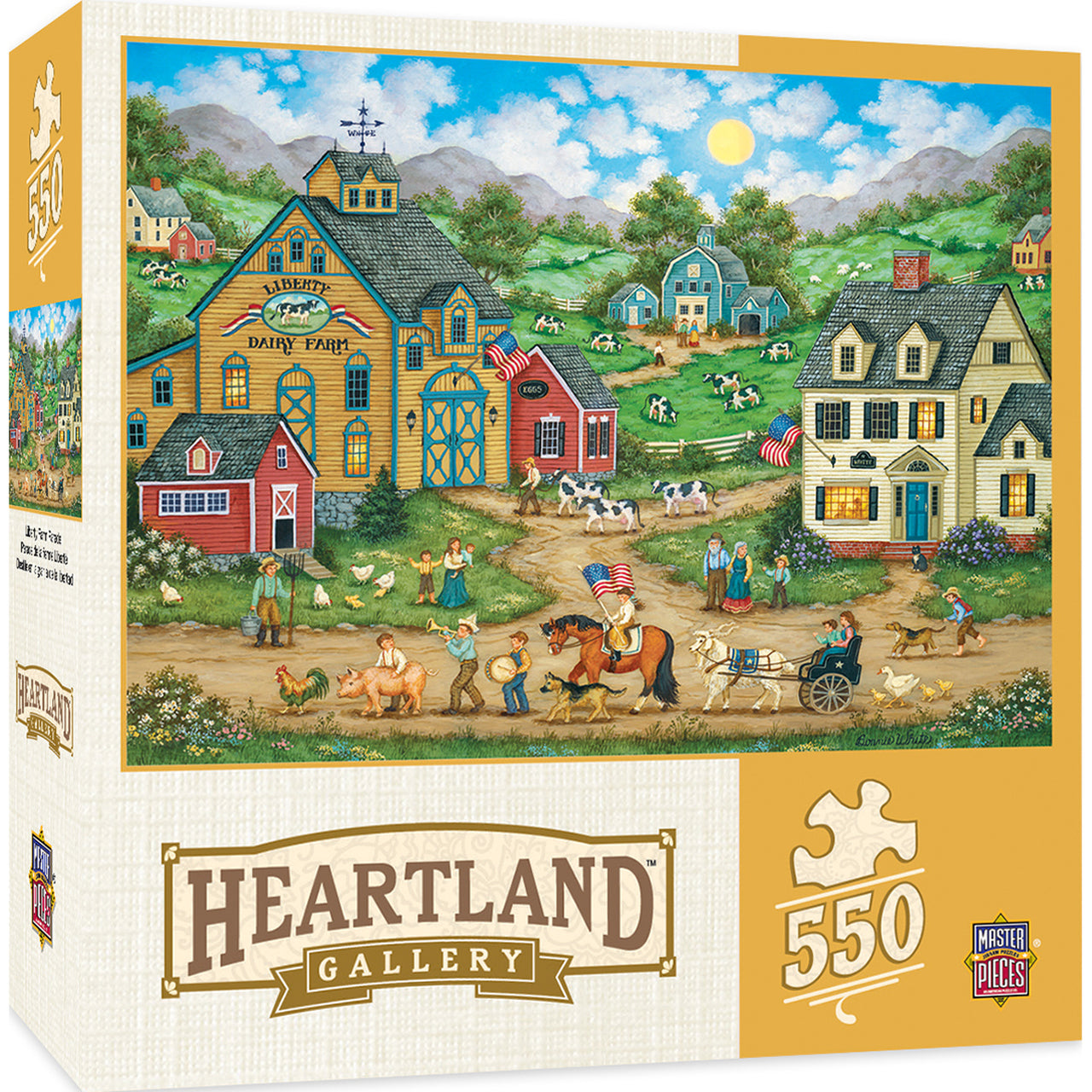 Heartland Collection Liberty Farm Parade - 550 Piece Jigsaw Puzzle by Masterpieces