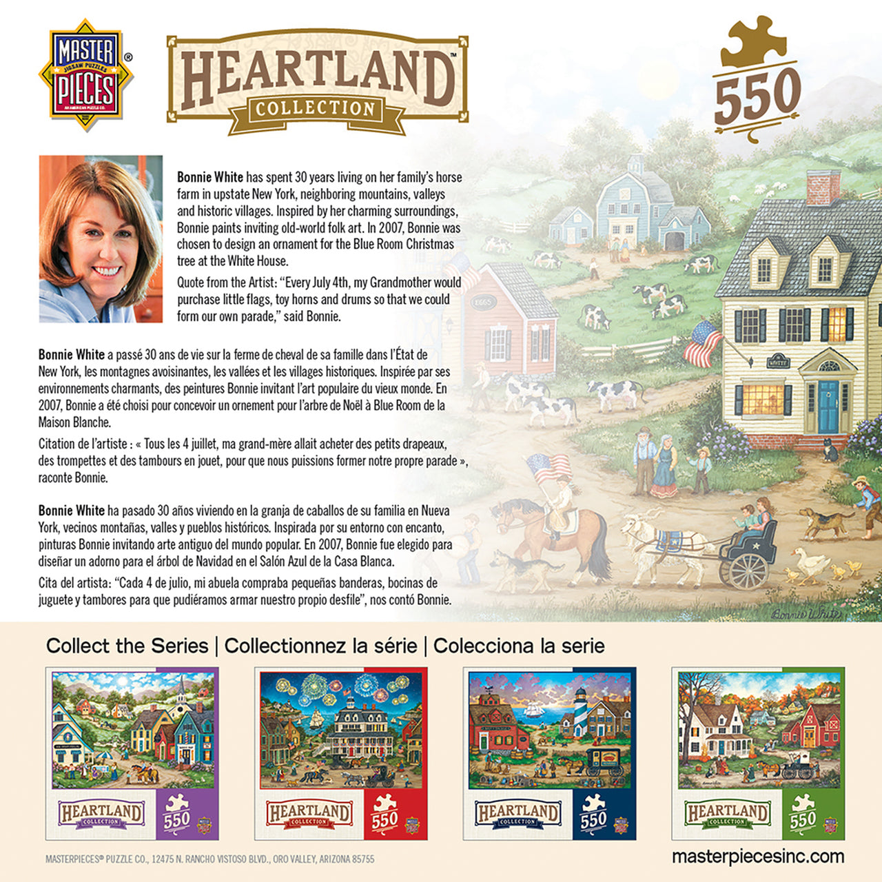 Heartland Collection Liberty Farm Parade - 550 Piece Jigsaw Puzzle by Masterpieces