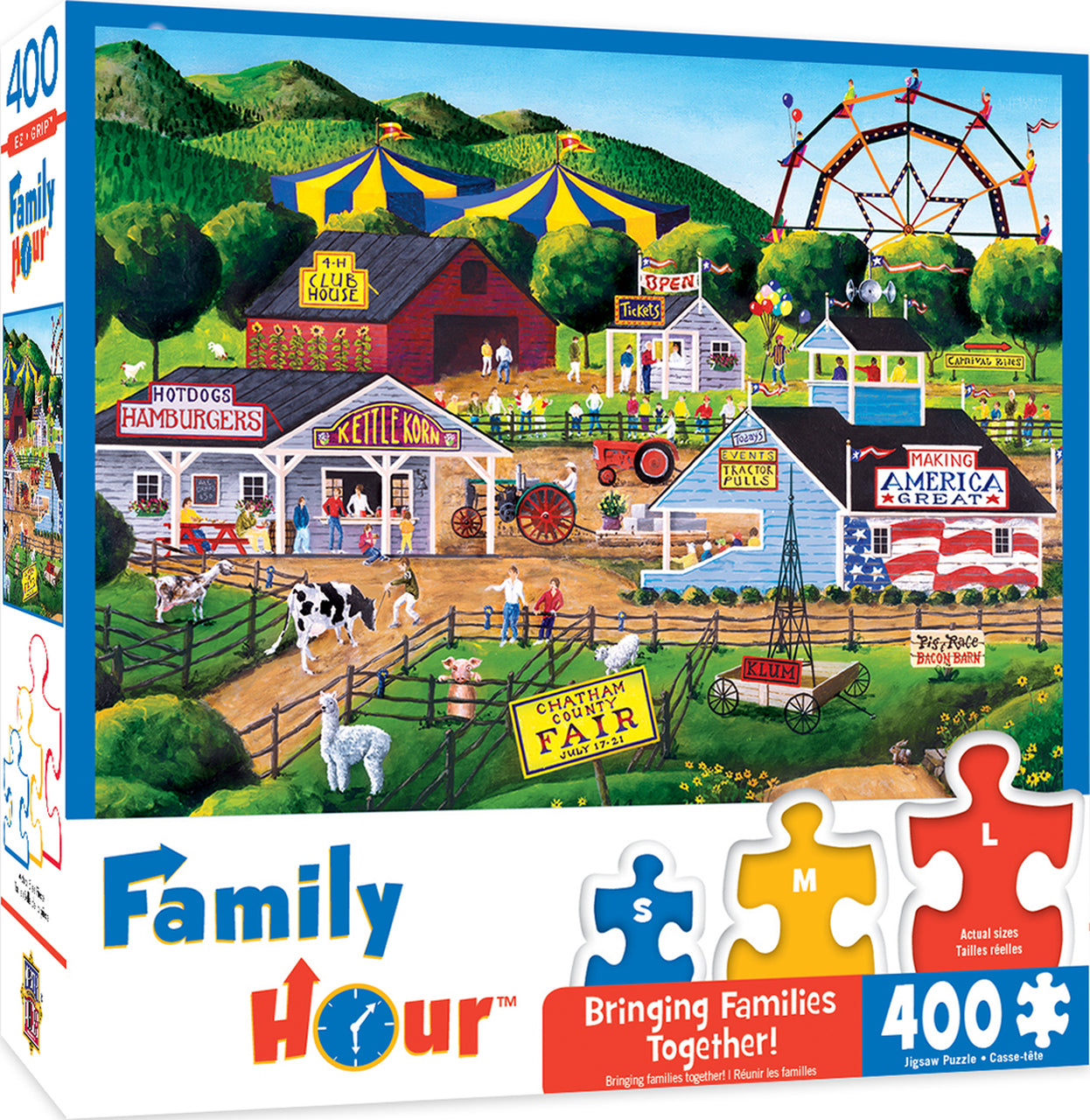 Family Hour Summer Carnival Large 400 Piece EZGrip Jigsaw Puzzle by Masterpieces