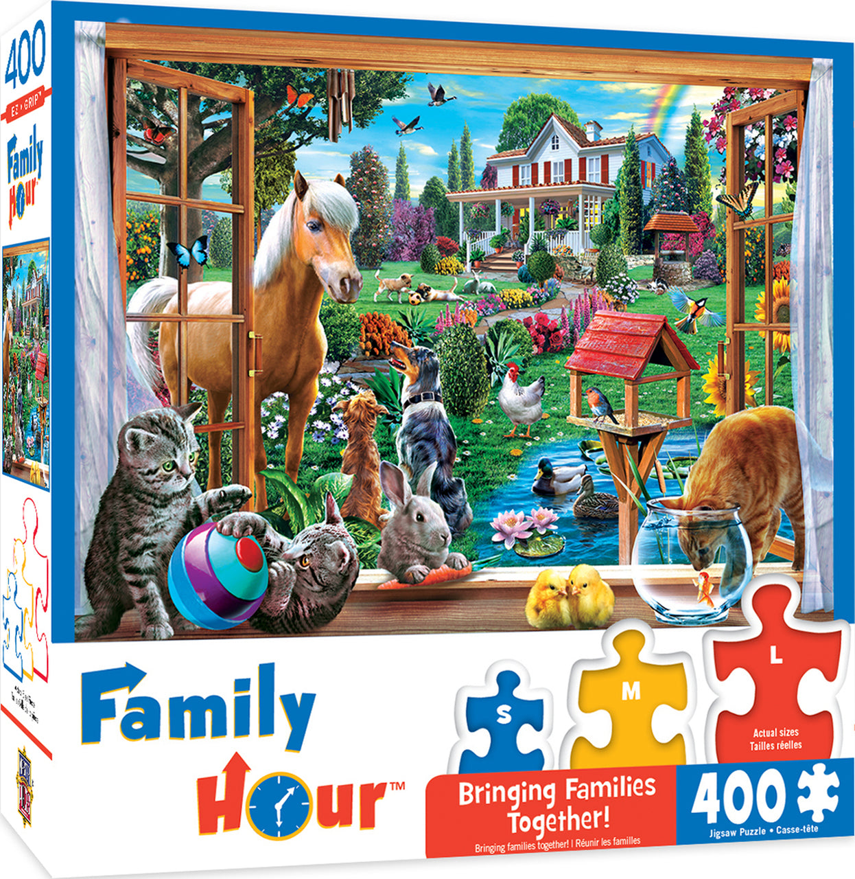 Family Hour Peeking Through Large 400 Piece EZGrip Jigsaw Puzzle by Masterpieces