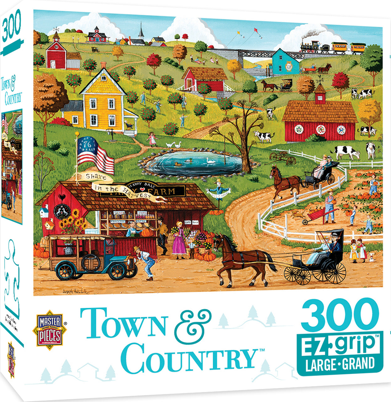 Town & Country Share in the Harvest - Large 300 Piece EZGrip Jigsaw Puzzle by Masterpieces