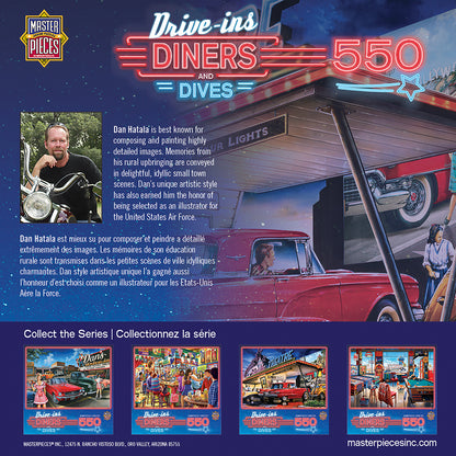 Drive-Ins, Diners, and Dives - Starlite Drive-In - 550 Piece Jigsaw Puzzle by Masterpieces