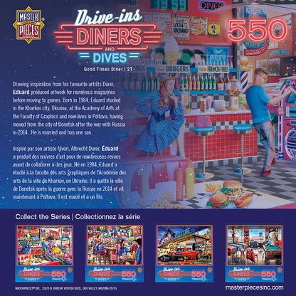 Drive-Ins, Diners, and Dives - Good Times Diner - 550 Piece Jigsaw Puzzle by Masterpieces