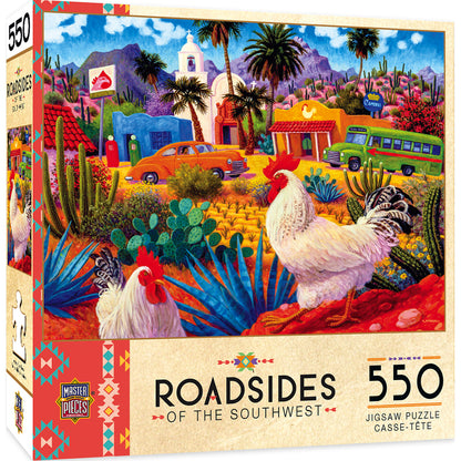 Roadsides of the Southwest - Gallos Blancos - 550 Piece Jigsaw Puzzle by Masterpieces