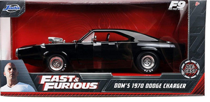 Dom's 1970 Dodge Charger 500 Black "Fast & Furious 9 F9" (2021) Movie 1/24 Diecast Model Car by Jada