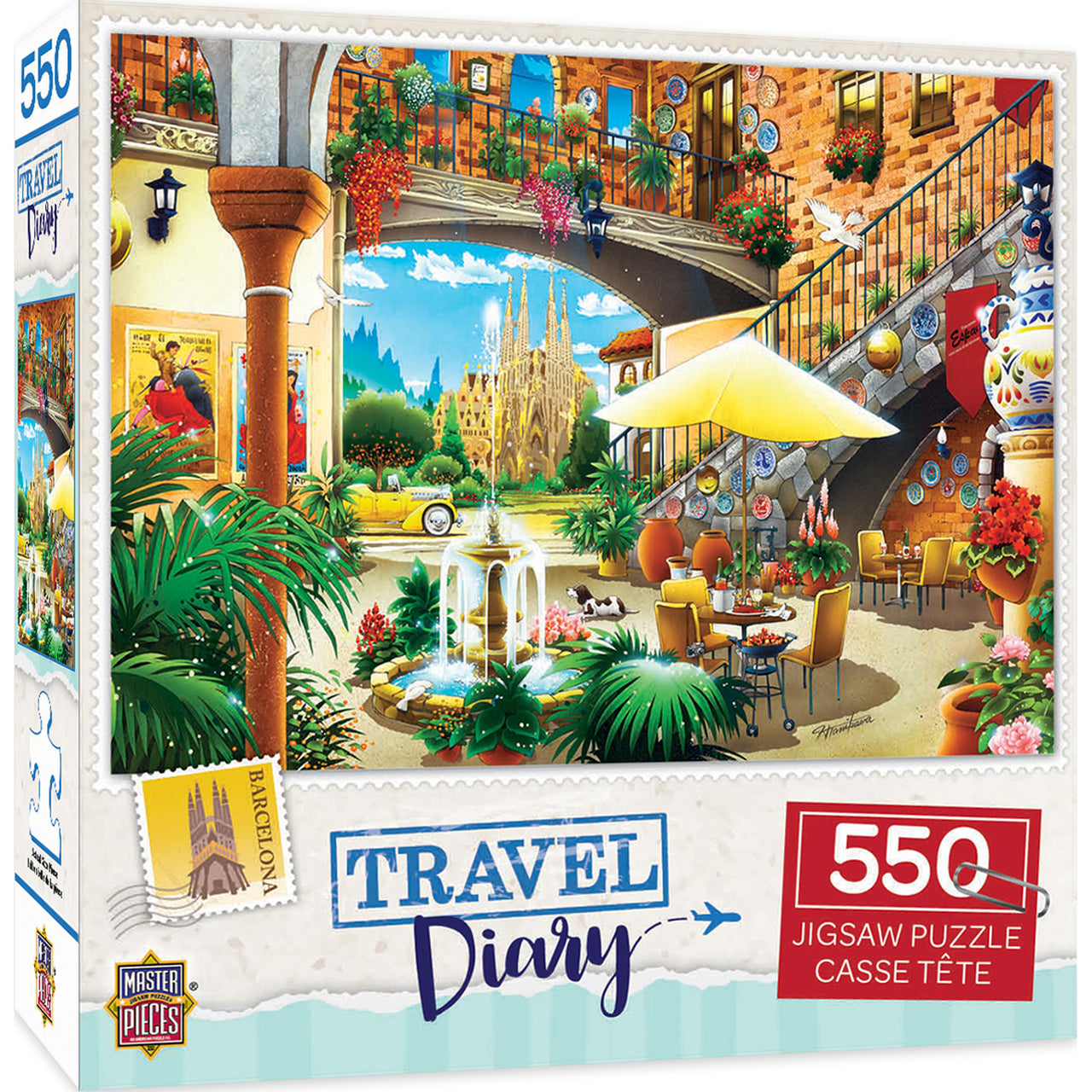 Travel Diary Barcelona- 550 Piece Jigsaw Puzzle by Masterpieces