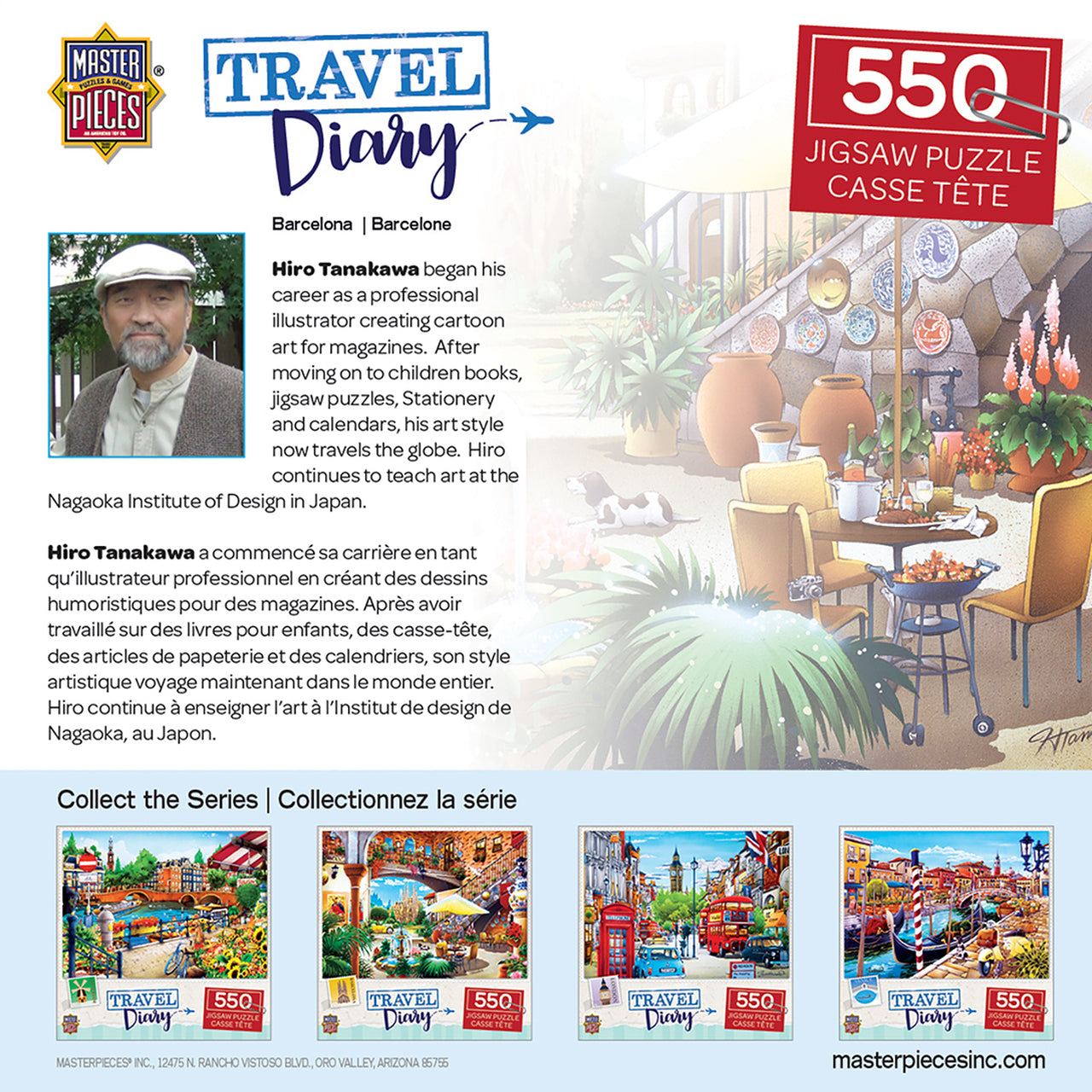 Travel Diary Barcelona- 550 Piece Jigsaw Puzzle by Masterpieces
