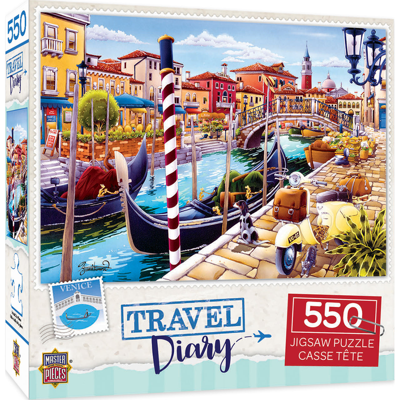 Travel Diary Venice - 550 Piece Jigsaw Puzzle by Masterpieces