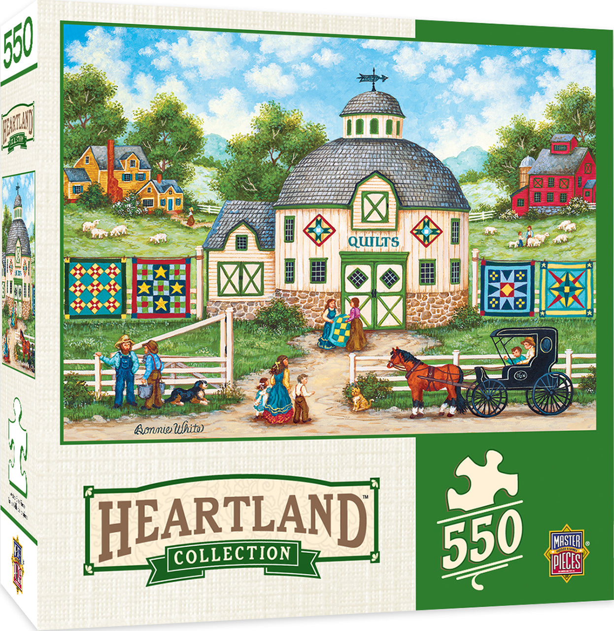 Heartland Collection The Quilt Barn - 550 Piece Jigsaw Puzzle by Masterpieces